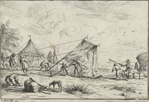 Setting up a Tent